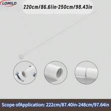 1 件装黑色不锈钢免打孔拼接浴帘杆，拼接伸缩杆，自由拼接多尺寸晾衣杆，窗帘杆，衣柜挂杆，阳台窗帘杆，卧室窗帘杆，浴室伸缩毛巾挂杆；浴室配件 - 純白色 - 查看 16