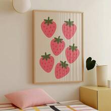 Tranh trang trí tường hình dâu tây | Tranh áp phích họa tiết trái cây cho nhà bếp | Tranh in nghệ thuật dễ thương | Trang trí theo phong cách Trung cổ hiện đại | Quà tặng nhà nông thôn | Tranh in không khung - Nhiều màu - Xem 2