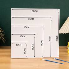 2 Pcs Of Mini Art Canvas In For Handmade Painting (4 Inches/6 Inches/8 Inches/10 Inches/12 Inches)Various Sizes Drawing Board - Multicolor - View 1