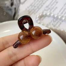 2 Stück leuchtend bernsteinfarbene süße Kirsche Design Haarclips, Seitenpony Haarklammer, Damen Haarschmuck Sommer Haargreifer