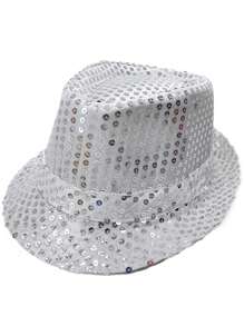 Forever & Moment 1PC Glamorous Sequin Hat Retro Disco Funky Glitter Costume Unisex Party Props Favor Novelty Accessory Halloween