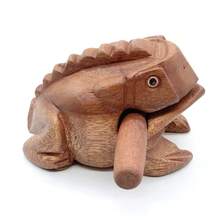 Frog Guiro Rasp - Small Instrument Musical Wooden Percussion Wood Block Instrument Of Frog Noise Maker And Cool Music Gifts Ideas Funny Weird Instruments For Adults Made From Nature Wood - 1pc - View 9