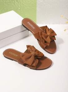 Bailarinas con lazo, flor y suela antideslizante para mujer, de estilo casual y sencillo, adecuadas para primavera/verano, versátiles para usar en casa, exterior, viajes, escuela, playa, romano