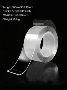 1Roll Multipurpose Double Sided Adhesive Tape,Daily Clear Applicable Strong Ductility Sealing Strip Rubber Seal,Easy To Use Back To School