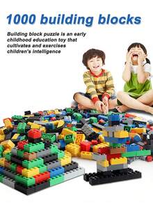 Juguetes de bloques de construcción de partículas pequeñas para niños, kits de entrenamiento de creatividad e imaginación, práctica de habilidades manuales (500 piezas es una combinación de dos paquetes de 250 piezas) - Multicolor - Ver 5