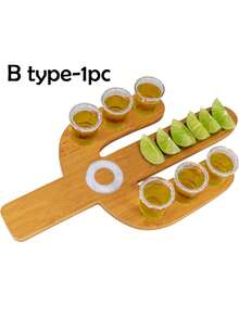 Cactus Tequila Tray,Bamboo Shot Glass Holder Serving Tray,Cactus Mexican Tequila Board,Funny Flight Tray For Bar Restaurant Party Family Gathering Tequila Gifts - Multicolor - View 12