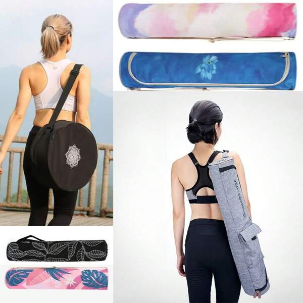 1 Pcs Durable Thick Yoga Bag, Handbag/Shoulder Bag Yoga Supplies Storage, Sports Yoga Mat Pilates Wheel Accessories Carry Bag