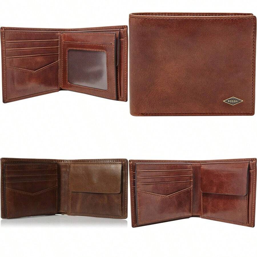 Fossil Men's RFID Blocking Ryan Large Coin Pocket Bifold Wallet - as pic - View 1