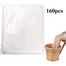 80/160/400 piezas Bolsas para baños de pies, Forro desechable para tina de pies portátil, Bolsas para spa de pedicura, Forros desechables para pedicura para uso doméstico y de hotel, Herramientas para el cuidado de los pies, Accesorios para baños y spas de pies, Bolsas para remojar los pies para viajar