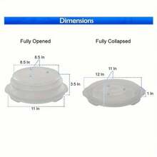 Microwave Cover Lid Collapsible Anti Splatter Guard Food Cover Lid - White - View 2