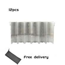 9/10-Piece Foldable Camping Stove Windshield Set - Aircraft-Grade Aluminum Panels, Interlocking Heat-Resistant Design & Compact Carry Pouch - Compatible With Butane/Propane Burners, Backpacking, RV Cooking - Viral Camp Hack 2025, Ultralight Backpacking Essential, Spring Outdoor Gear Must-Have