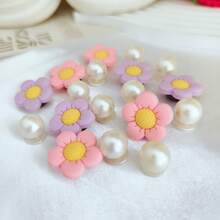 18pcs Detachable Fresh Flower & Faux Pearl Shoe Decorations, DIY Shoe Accessories For Garden Shoes, Sandals, Versatile Multi-Use Women/Girls Gift - Pearl White - View 10