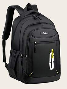 Casual Solid Color Versatile Backpack, Large Capacity School Backpack, Travel Vacation Backpack, Back To School Backpack - Multicolor - View 10
