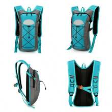 1 件超轻男女通用尼龙骑行背包，多口袋水袋背包，适合户外运动、马拉松、徒步旅行（不含水袋） - 彩色 - 查看 5