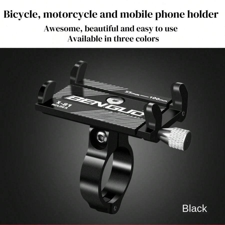 1PC Adjustable 360° Rotating Mobile Phone Holder Handlebar Clip Stand GPS Mount Bracket For Electric Scooters, Bicycles & Motorcycles - Universal Smartphone Accessory - X81 - View 1