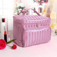 SUPTREE Makeup Bag Travel Cases Cosmetic Bag With Handle For Women Men Travel Organizers Pink - Pink - View 3