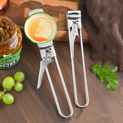 1pc Effort-Saving Twist Cap Opener, Adjustable Can Opener, Convenient Non-Slip Bottle Cap Opener, Lid Lifter For Home, Outdoor Camping