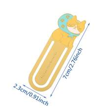 AHLGCAFT Cartoon Cat Hollow Metal Bookmarks, Cute Style Series, Ideal Creative Gift For Book Lovers, Students, And Office Friends,School Supplies,Back To School - Gold - View 3