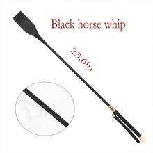 1pc PU Leather Riding Crop, Soft Riding Whip With Non-Slip Braided Handle And Wrist Loop, Equestrian Training Tool