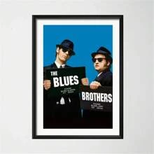 1PC The Blues Brothers Retro Vintage Movie Music Band Art Canvas Poster Classic Wall Decor For Home Office And Living Room Optional Frame