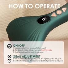 Masajeador eléctrico recargable 2 en 1, masajeador con doble cabezal con 9 niveles de vibración y calor, herramienta portátil de masaje de ojos, masajeador de mano personal para uso doméstico y de viaje