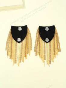 2 piezas de broches/alfileres decorativos de metal con cristal de cristal trenzado a mano en forma de triángulo y cadena, accesorios de moda adecuados para ropa de mujer occidental, uso para fiestas, regalos festivos y uso diario