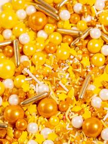 130克/4.59盎司食用闪光糖粒，适用于蛋糕、冰淇淋圣代、巧克力松露、马卡龙、家庭烘焙、纸杯蛋糕、饼干、华夫饼、甜甜圈、棒棒糖、翻糖、甜点 | DIY生日/婚礼/情人节派对用品 | 母亲节 - 彩色 - 查看 12