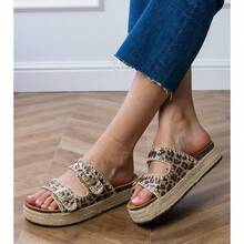 Fashionable Leopard Print Thick Sole Sandals, Summer - Multicolor - View 5