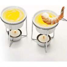 Prepworks By 0Progressive Ceramic Butter Warmer Fondue Set - 1 - View 3