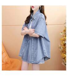 Women Denim Two-Piece Outfits