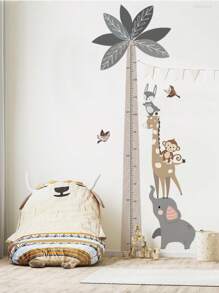 2pcs/Set Creative Pink Girl With Umbrella Height Chart Self-Adhesive Wall Sticker For Living Room, Bedroom Background Wall Decoration, Stickers, Wall Decal, Vinyl Decal For Home Decorations, Spring Decoration Items Refresh Your Home, Rama Decoration Stickers Gifts Birthday Graduation