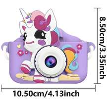 儿童自拍相机，适合 3-9 岁男孩的圣诞生日礼物，适合幼儿的高清数码摄像机，适合 6 7 8 岁男孩的便携式玩具