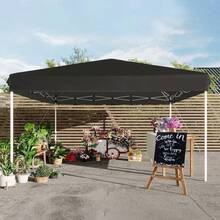 10x10 Heavy Duty Pop Up Canopy- Outdoor Canopy Tent With Portable Bag - 3 Adjustable Height, 4 Weight Bags, 8 Stakes & 4 Guy Ropes Included  10x10 Pop Up Canopy Tent, Outdoor Canopy Tent With 3 Adjustable Height, Easy Set Up Canopy With 4 Sandbags & Carrying Bag For Camping, Parties,Outdoor Events - Black - View 2