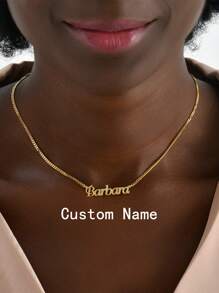 Personalisierte Namenskette mit Kubakette, 18K Goldnamenskette, individualisierter Schmuck mit Namen, Geschenk für Frauen zum Valentinstag, Geburtstag, Weihnachten, personalisiertes Geschenk für Frauen