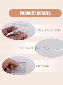Shoe Strap Grip Clear Silicone Adhesive Tape Anti-Wear Back Foot Stickers Gel Heel Strips Sling Back Heel Grips With Thread Surface For Prevent Rubbing Blisters