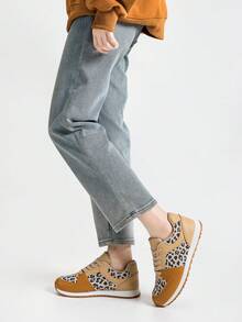 Alan Vincent 【轻盈自由系列】豹纹女鞋2025新款平底鞋柔软舒适时尚休闲运动鞋女办公户外鞋女士鞋Cortez学生女鞋日常百搭 - 棕色 - 查看 7