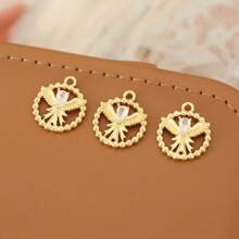 3 Pieces Of Handmade DIY Pendant Jewelry, Copper Inlaid With Zirconia, Plated With 18K Gold, Available In Various Styles Such As Flowers, Crosses, And Heart Pendants. Exquisite And Fashionable Accessories That Can Be Made Into Earrings, Necklaces, Bracelets, And Anklets. Also A Great Gift For Friends.