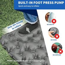 HiiPeak Sleeping Pad For Camping- Ultralight Inflatable Sleeping Mat With Built-In Foot Pump & Pillow, Upgraded Compact Camping Air Mattress For Camping, Backpacking, Hiking - Grey - View 3