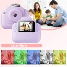 儿童相机即时打印，高清视频数码相机玩具，带卷纸，男孩女孩圣诞生日礼物，适合 6-12 岁儿童的便携式相机玩具，蓝色、粉色、紫色 - 返校 - ZSK-多色 - 查看 5