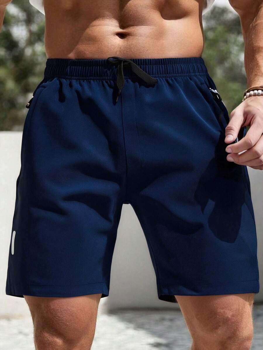 Quần short thể thao ngoài trời mùa hè cho nam, quần short chạy bộ đạp xe đi bộ đường dài đa năng thời trang, phong cách bạn trai - Màu xanh bụi bặm - Xem 1