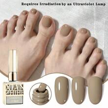 XIANZHIHE Long Lasting Basic Color Pure Dark Grey Gel Nail Polish, Soak Off Uv Lamp Need Base Glossy & Matte Top Coat Manicure Professional Nail Art &Nail Supplies For Women DIY Kit Gift 1pc 15ml