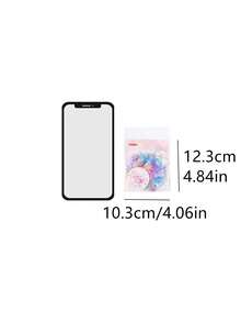 CANDY POETRY 10 件/包水彩扎染彩虹色剪贴簿贴纸，创意美学贴纸，DIY 装饰拼贴工艺用品，节日礼物，个性化剪贴簿学校文具，学校用品，返校 - 藏蓝色 - 查看 11