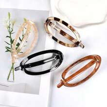 1/4pcs New Simple And Elegant Oval Hair Clip For Women With High-End Back-Of-The-Head Twist Clip Large Plate Hair With Multiple Hair Accessories