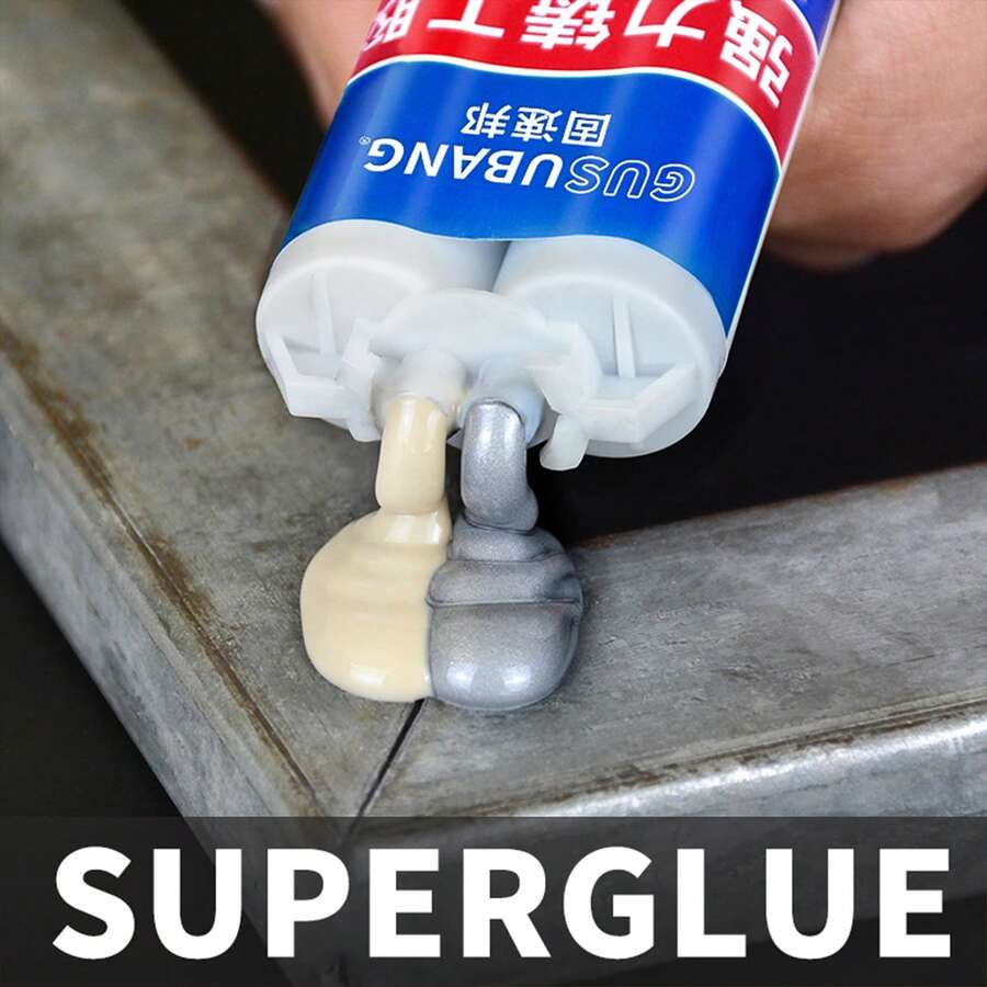 1/2pcs High Strength Industrial Adhesive Glue, Heat Resistant Welding Adhesive For Repairing Radiator, Plastic Pipe, Solar Panel, Sealing & Waterproof - Multicolor - View 1