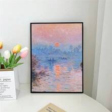 1 tấm áp phích nghệ thuật phim trường phái ấn tượng trừu tượng phong cách Claude Monet trang trí tường phòng bar quà tặng khung tùy chọn - Nhiều màu - Xem 41