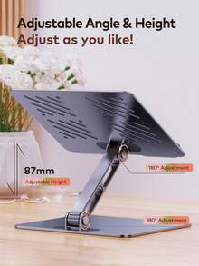 Llano IPad Stand Tablet Stand Portable Aluminum Alloy Stand For 4-12.9inch IPad/Phone Compatible With IPhone, Android Phone, Gift For Birthday, Family, Friends Phone Holder, Phone Stand, Phone Accessories - View 2