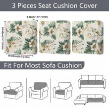 1pc Outdoor Bodhi Leaf Sofa Cushion Cover, All Season Sofa Dust Cover, Modern Farmhouse Style, Scratch & Stain Resistant, Machine Washable, Suitable For Living Room, Bedroom, Study, Balcony, Patio