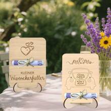 Temporada de casamentos, MR&MRS, porta-moedas de madeira Wunscherfuller, embalagem para presente, presentes de bênção de casamento, presentes de aniversário, aniversário de casamento, decoração para festa de casamento, decoração de sala de estar, enfeites de mesa