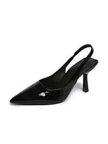 Nuevos zapatos de tacón alto de moda 2025, tacones finos de 8,5 cm con punta puntiaguda, diseño clásico - Negro - Ver 8