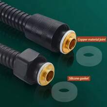3pcs Set New High-Quality 3-Setting ABS Handheld Shower Head With 1.5M Stainless Steel Hose & ABS Wall Mount Bracket, Black